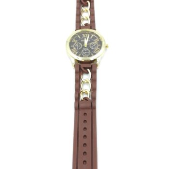 men/women fashion watches (Brown band)