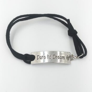 adjustable motivational /Inspirational leather bracelets (Dare to dream)
