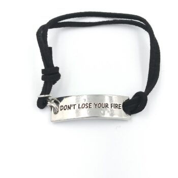 adjustable motivational /Inspirational leather bracelets (Dont loose your fire)