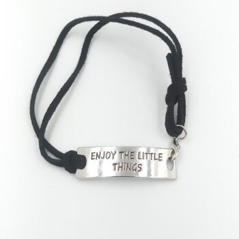 adjustable motivational /Inspirational leather bracelets (Enjoy the little things)