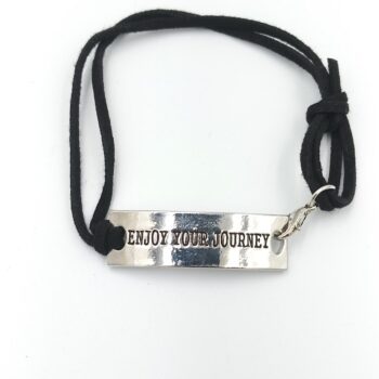 adjustable motivational /Inspirational leather bracelets (enjoy your journey)