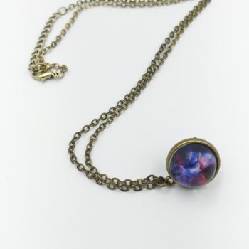 outer space double sided pendant necklace (Dark matter)