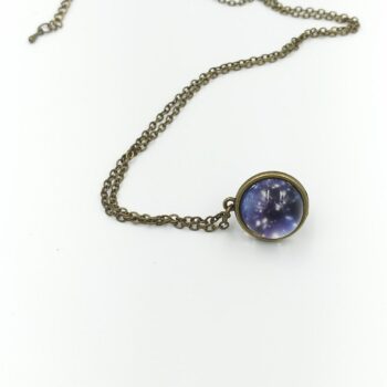 outer space double sided pendant necklace (Star travel)