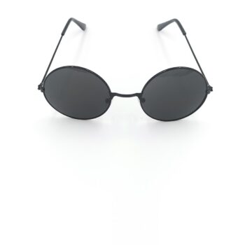70’s style round retro vintage hippie sunglasses men/women (all black)