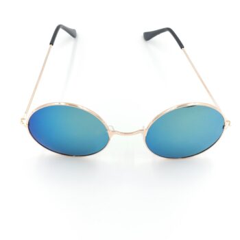 70’s style round retro vintage hippie sunglasses men/women (blue mix)
