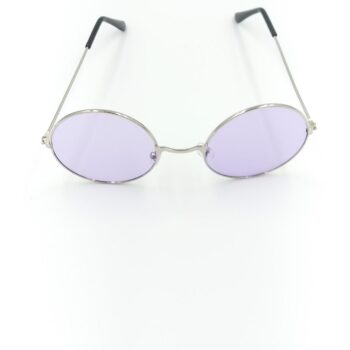 70’s style round retro vintage hippie sunglasses men/women (light purple)