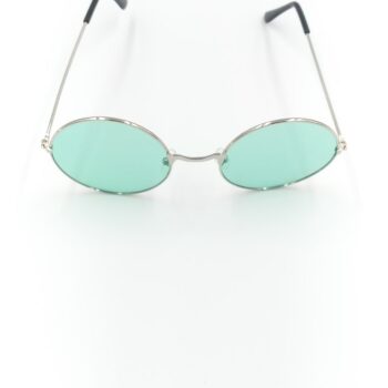 70’s style round retro vintage hippie sunglasses men/women (light teal)