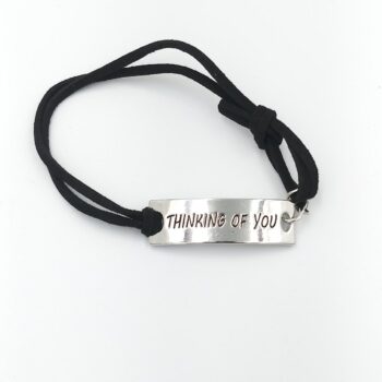adjustable motivational /Inspirational leather bracelets (Thinking of you)