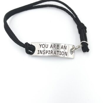 adjustable motivational /Inspirational leather bracelets (you are an inspiration)