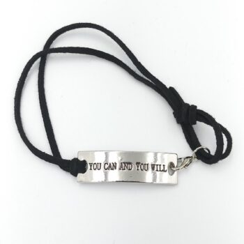 adjustable motivational /Inspirational leather bracelets (you can and you will)